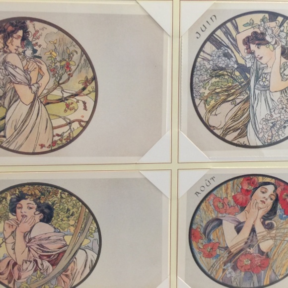 Alphonse Mucha post cards January to December - Picture 2 of 4